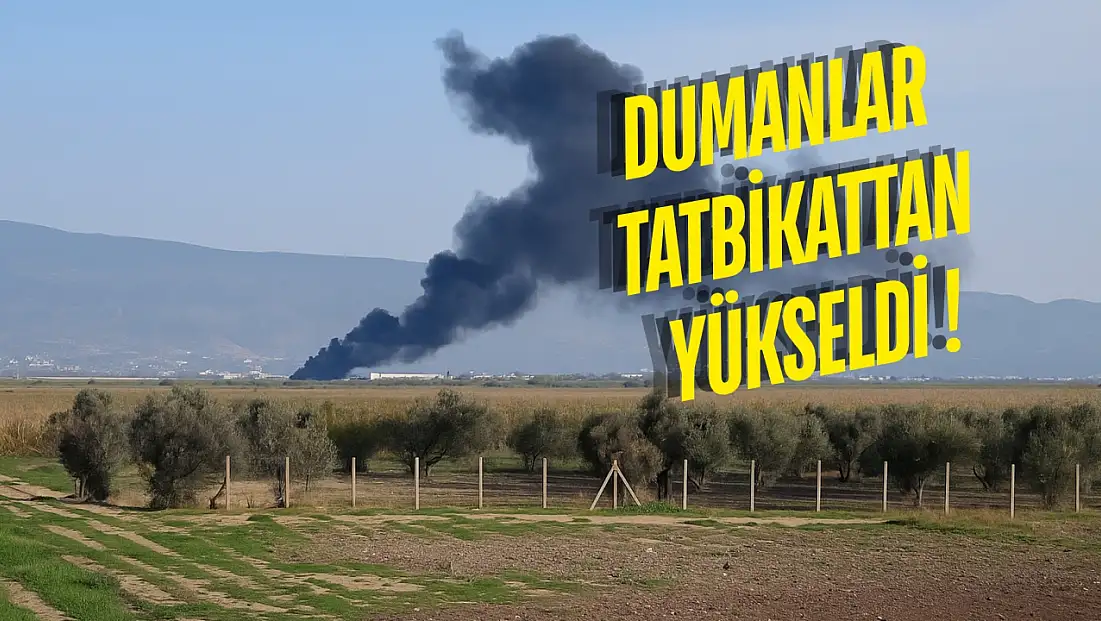 Milas Havalimanı’ndan Yükselen Dumanlar Gökyüzünü Kapladı