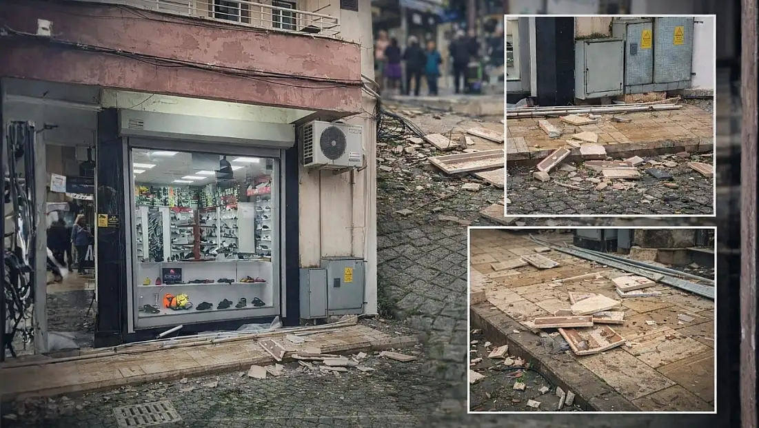 Milas’ta Faciadan Dönüldü: Fırtına Balkon Demirlerini ve Mermerleri Söktü Attı!
