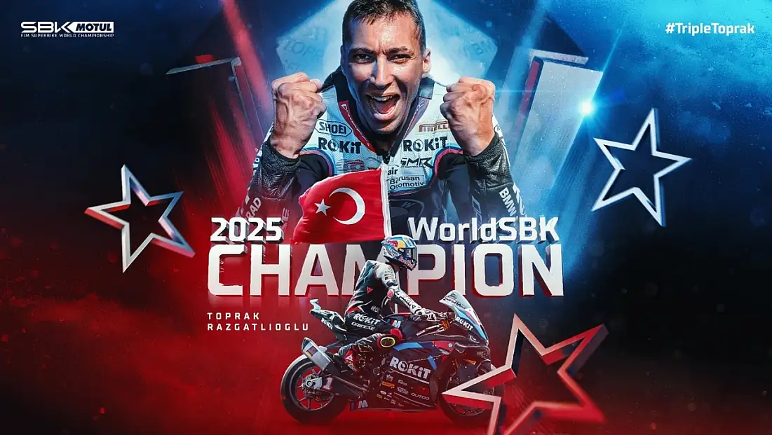 Toprak Razgatlıoğlu üçüncü kez dünya şampiyonu oldu