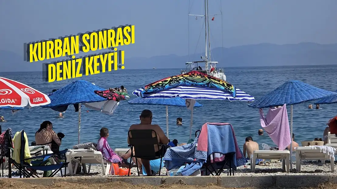 Bayramın üçüncü günü Ören sahilinde büyük yoğunluk yaşandı
