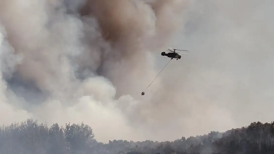 Beçin'de Çıkan Yangın Söndürüldü Ancak Bodrum Yolundaki Yangın Hızla Devam Ediyor