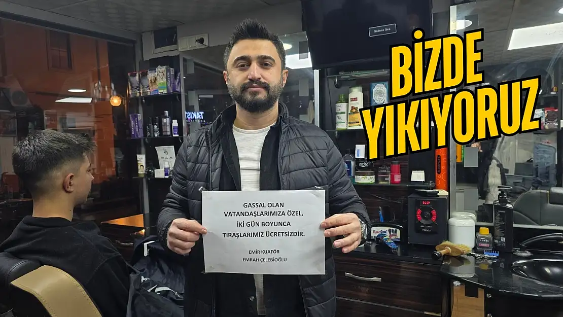 Berber Camına Yazı Astı: Gassalları Ücretsiz Tıraş Ediyorum!