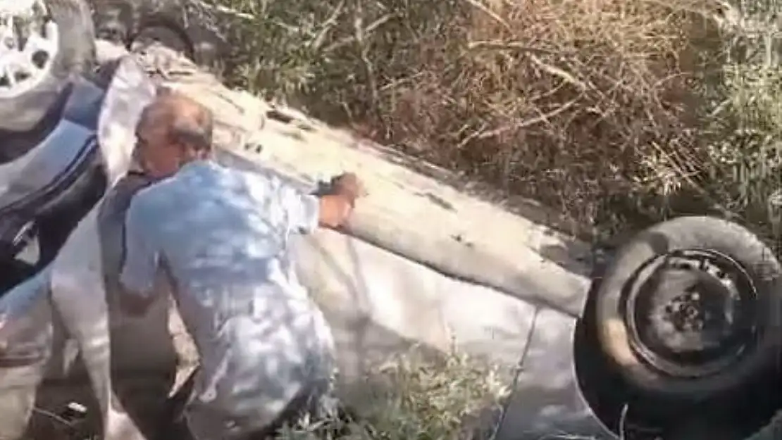 Damlıboğaz Yolunda Feci Kaza: Araç Şarampole Yuvarlandı