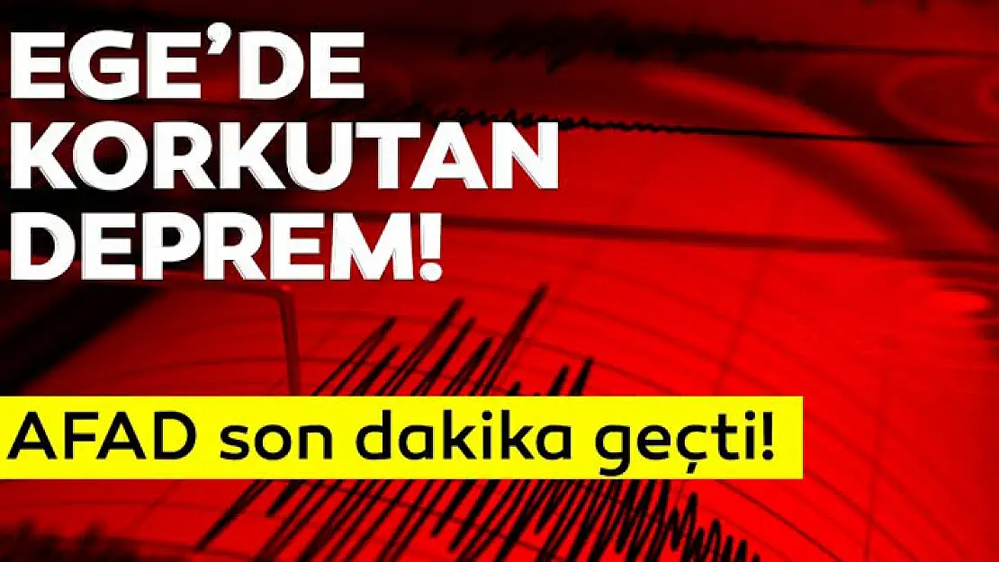 Ege Denizi’nde 5.0 büyüklüğünde deprem meydana geldi