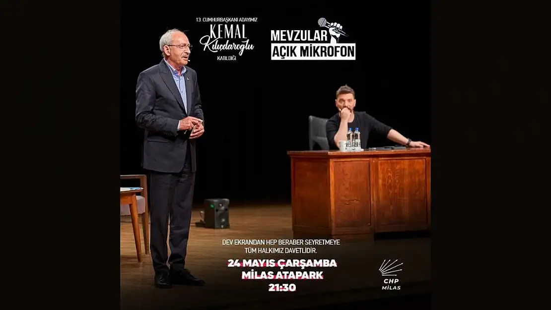 Kılıçdaroğlu’nun Katıldığı ‘Mevzular Açık Mikrofon’ Programı Ataparkta İzletilecek