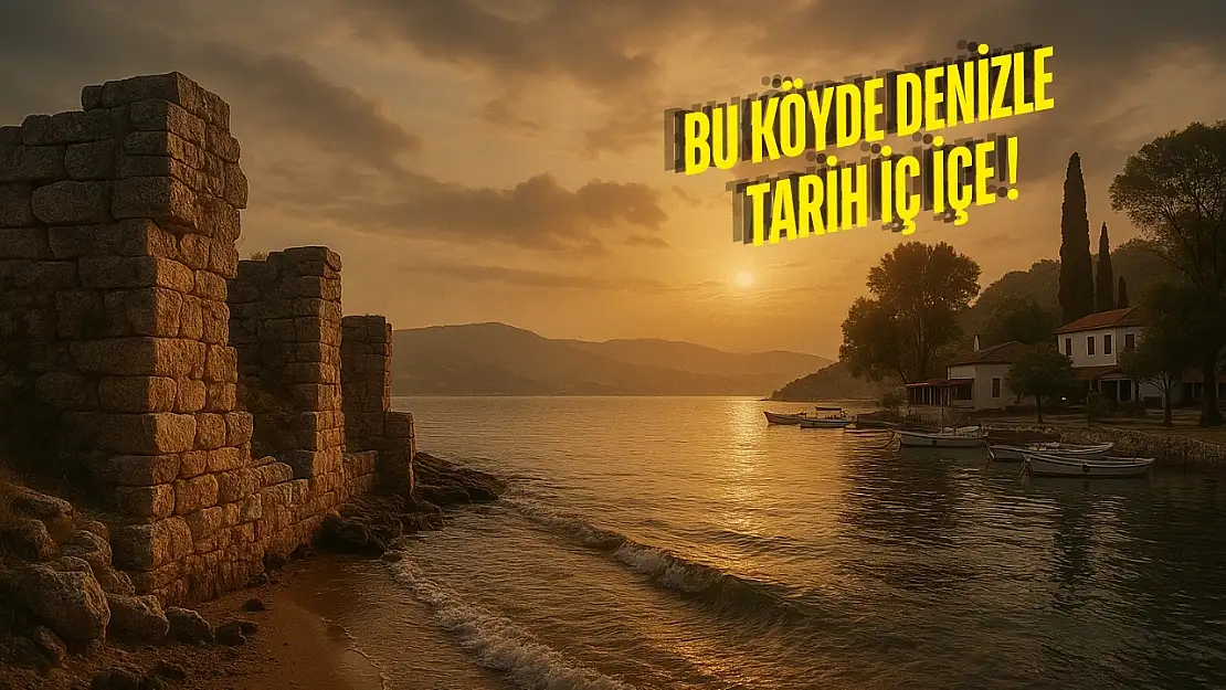 Kıyıkışlacık'ta denize sıfır antik taş yapılar sahil yürüyüşçülerinin ilgisini çekiyor