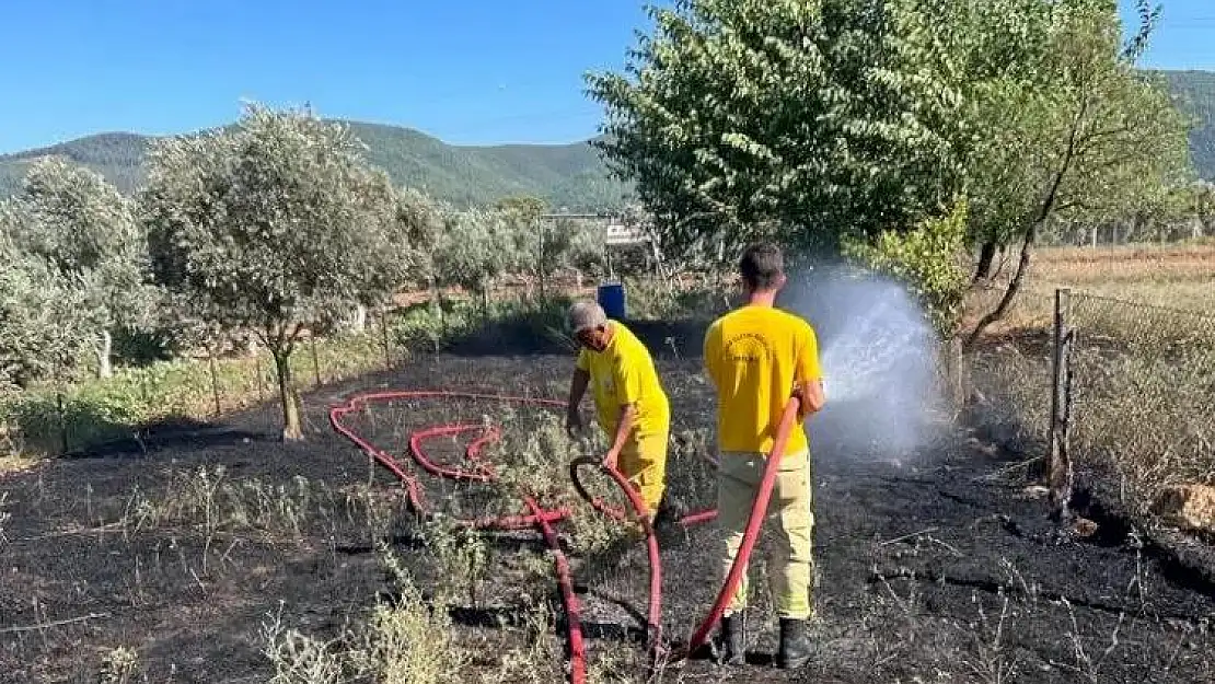 Makilik alanda çıkan yangın Erken Müdahaleyle Söndürüldü