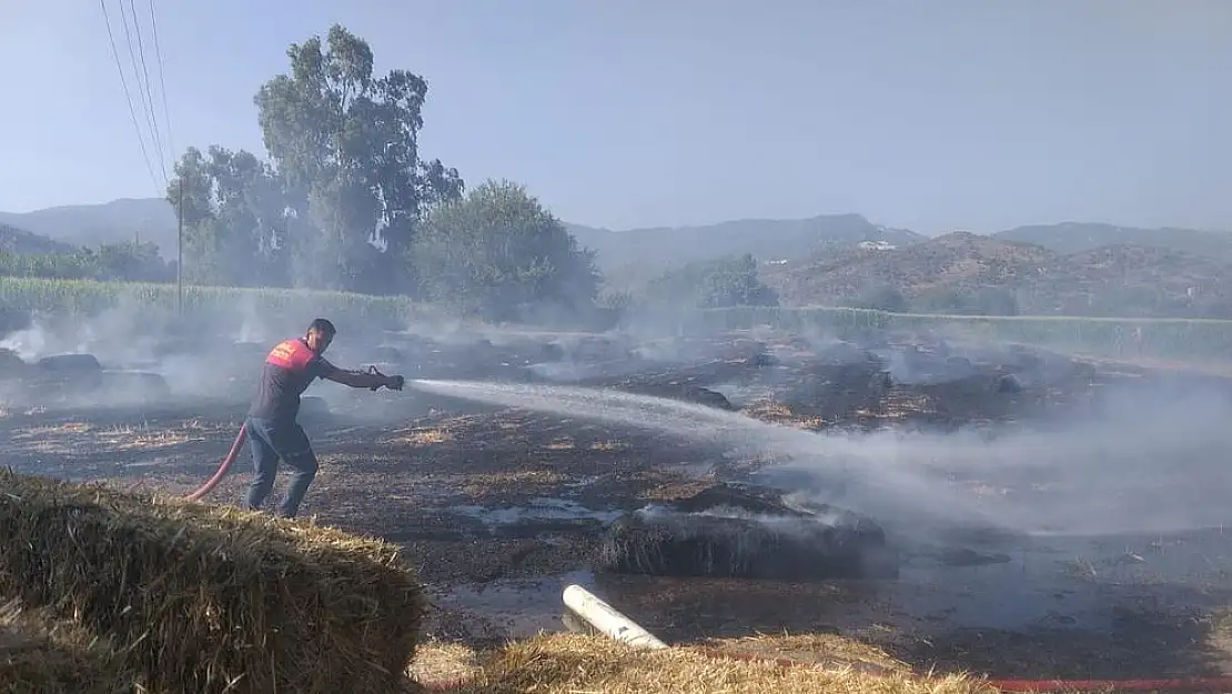 Milas, Bahçeburun’da korkutan tarla yangını