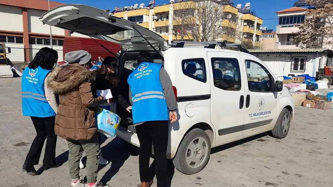 Milas Belediyesi Hem Deprem Bölgesindeki Hem De Milas'taki Depremzedeler İçin Çalışmalarını Sürdürüyor