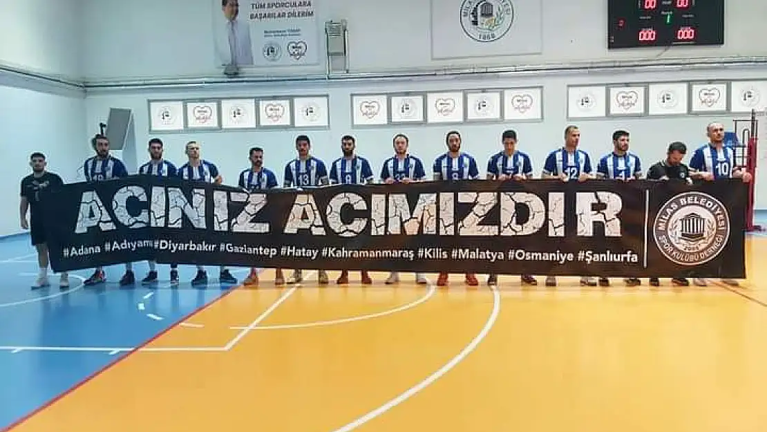 Milas Belediyespor Voleybol Takımı ‘Acınız Acımızdır’ dedi