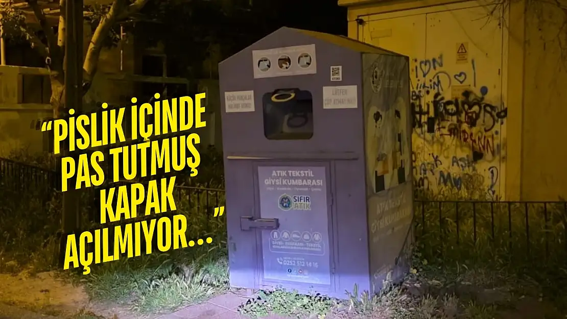 Milas'ta giysi kumbaraları kaderine mi terk edildi?