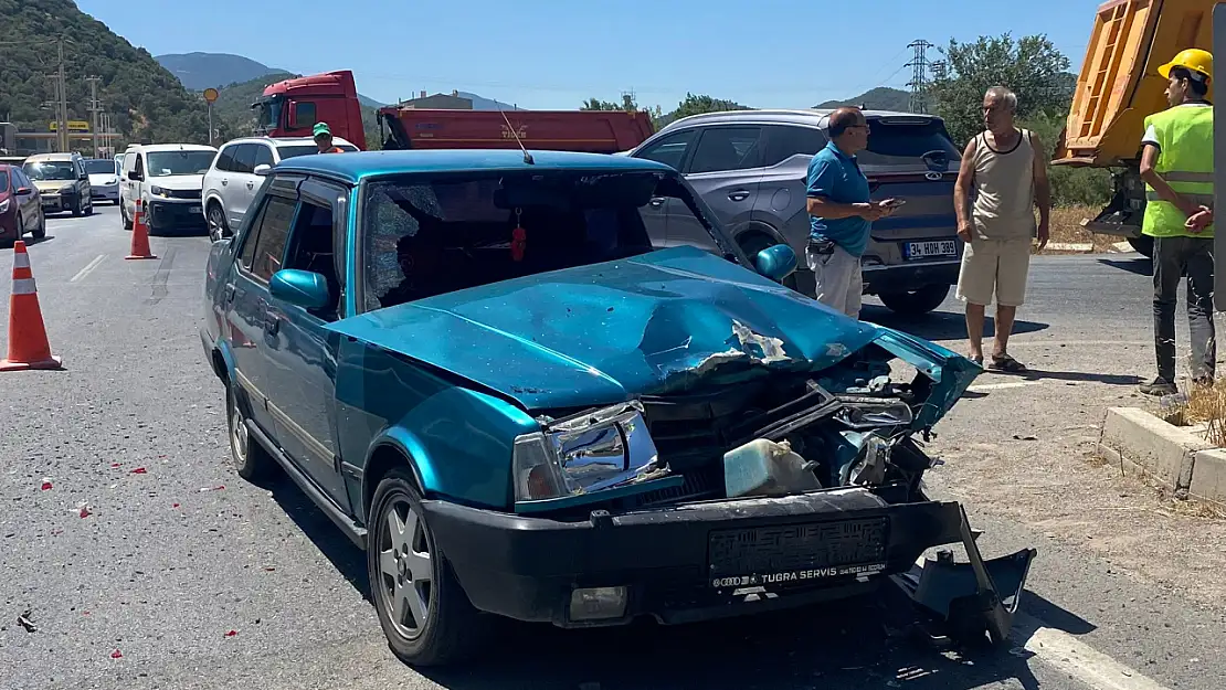 Milas'ta İki Otomobilin Çarpıştığı Kazada Bir Kişi Yaralandı