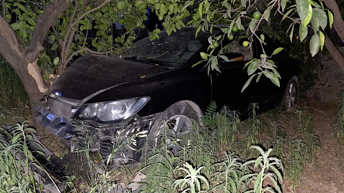 Milas'ta Kontrolden Çıkan Otomobil Şarampole Uçtu: 1 Yaralı