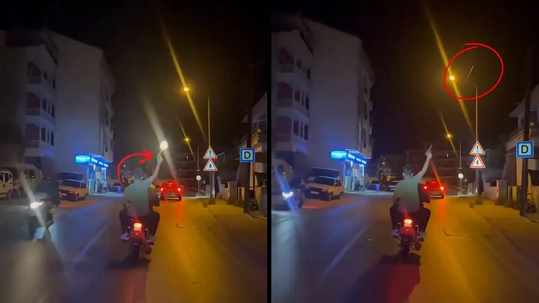 Milas'ta korkutan anlar: Seyir halindeki motosikletten havaya ateş açtılar