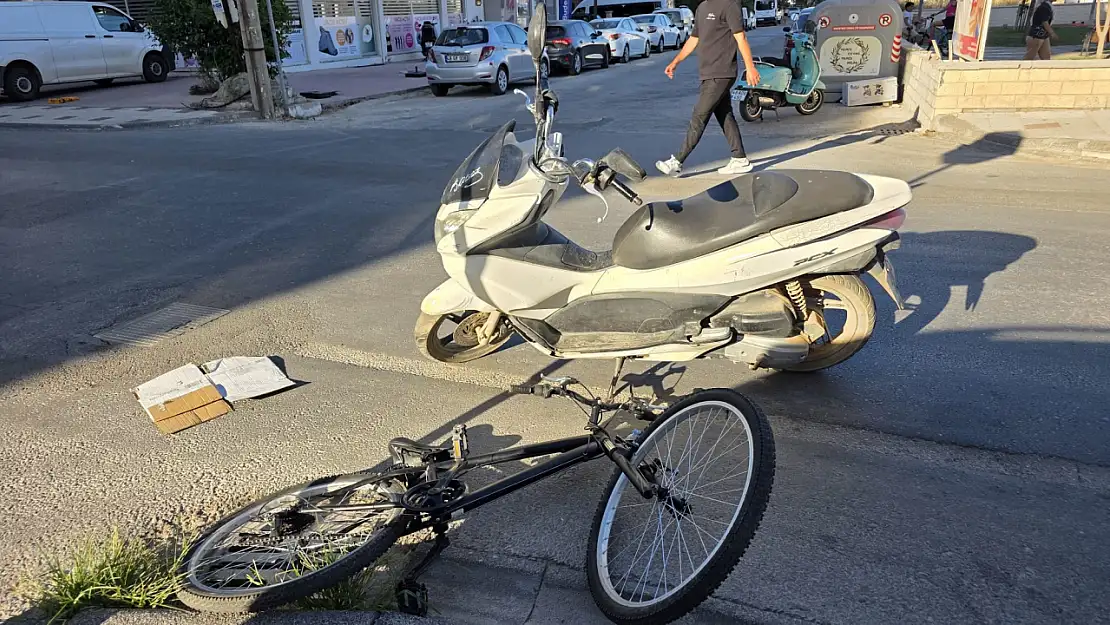 Milas'ta Korkutan Kaza: Bisikletli Çocuk Yaralandı