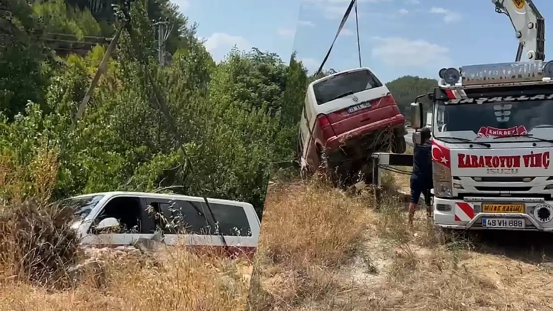 Milas'ta Minibüs Şarampole Girdi: 7 Yaralı