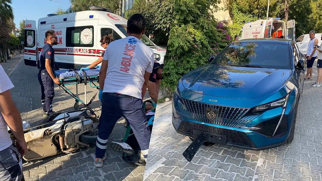 Milas'ta Motosiklet ile Otomobil Çarpıştı: 2 Yaralı