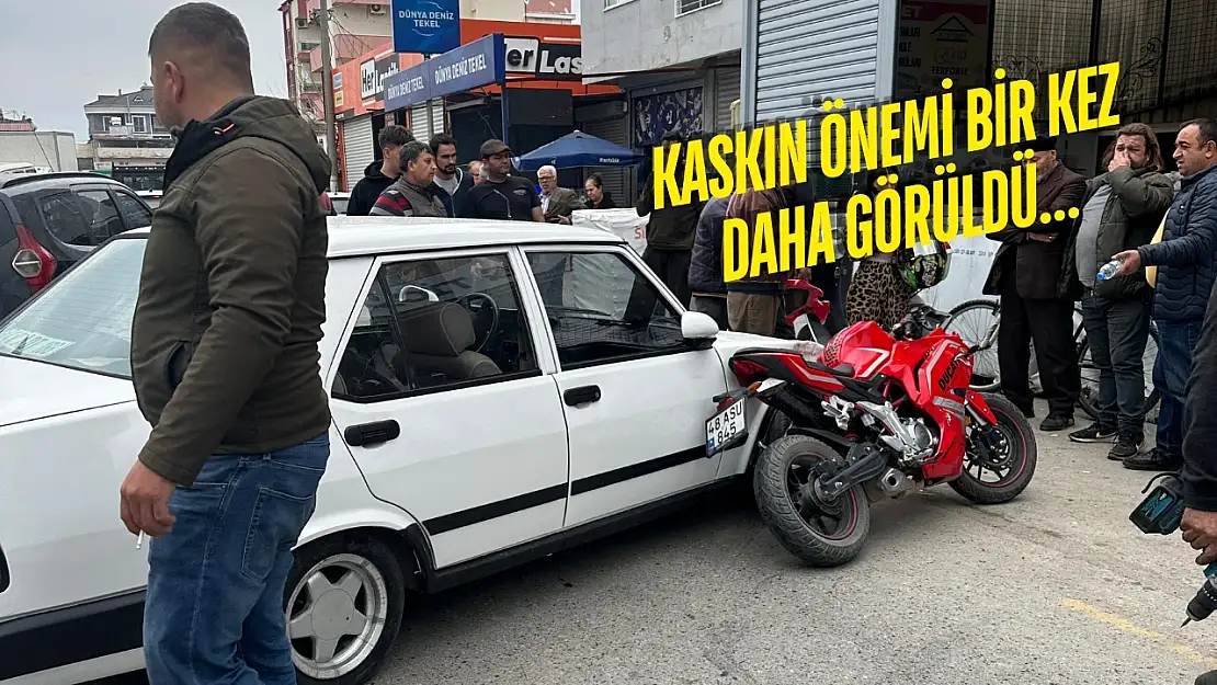 Milas'ta Motosiklet ve Otomobil Çarpıştı: 1 Kişi Hafif Yaralandı