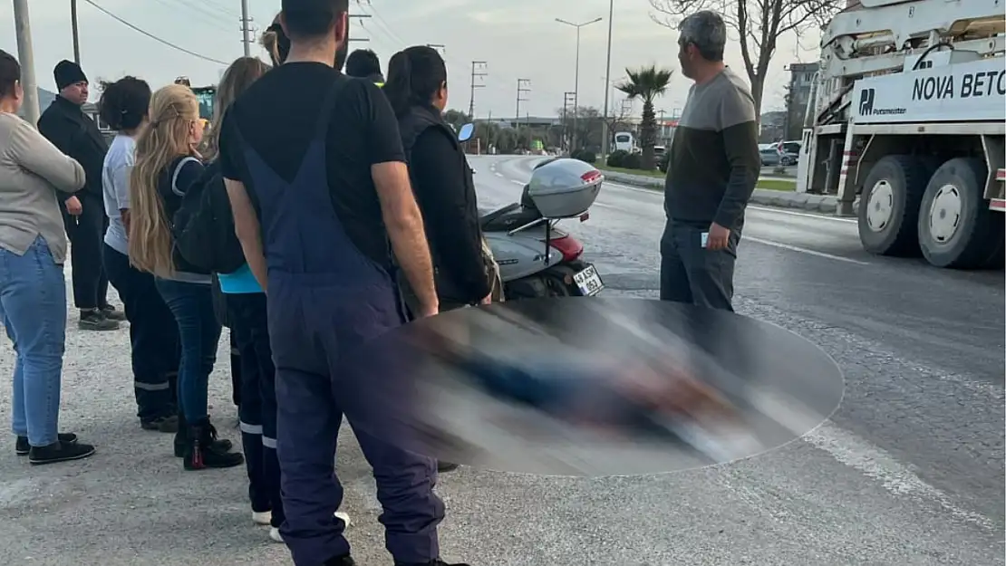 Milas'ta motosikletin çarptığı yaya yaralandı