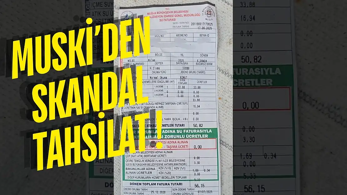 Milas'ta MUSKİ Skandalı: Kapatılan Aboneliklere Hâlâ Fatura Gönderiyorlar