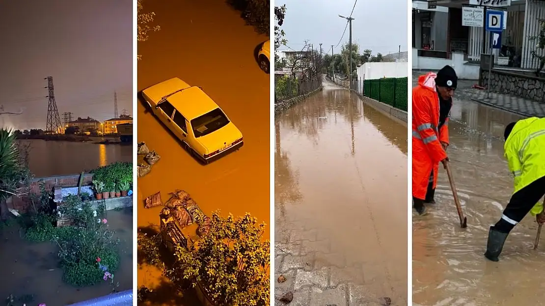 Milas'ta Yağmur Alarmla Geldi: Sağanak, İlçede Hayatı Olumsuz Etkiledi