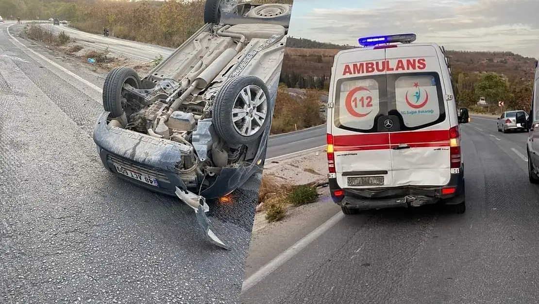 Milas-Yatağan Karayolunda Takla Atan Otomobil Ambulansa Çarptı: 4 Kişi Yaralandı