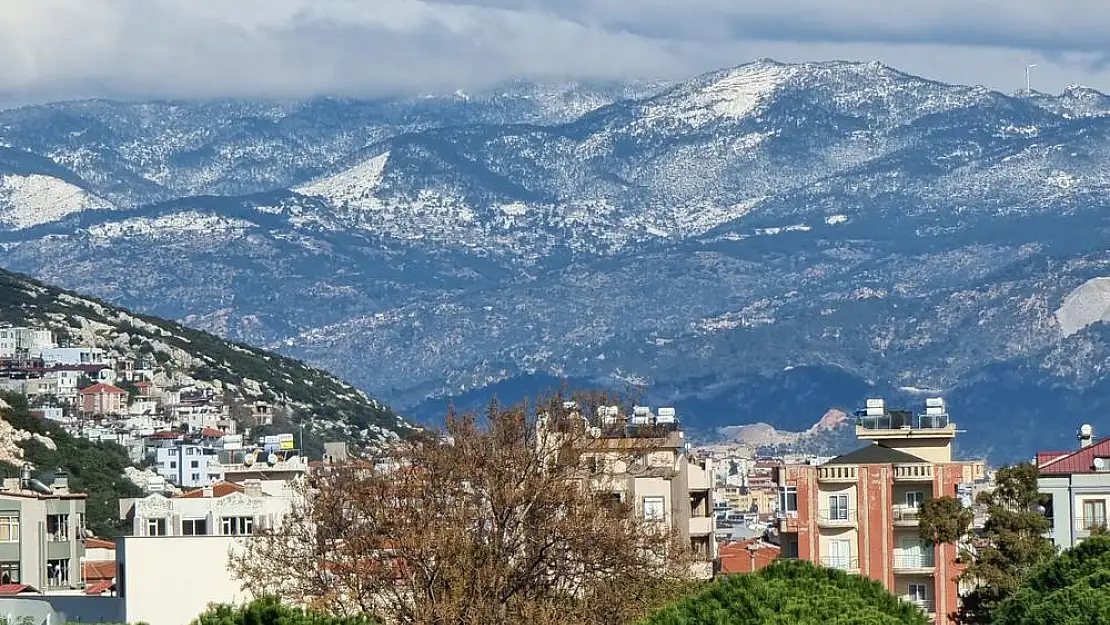 Milas’ın dağları karla kaplandı