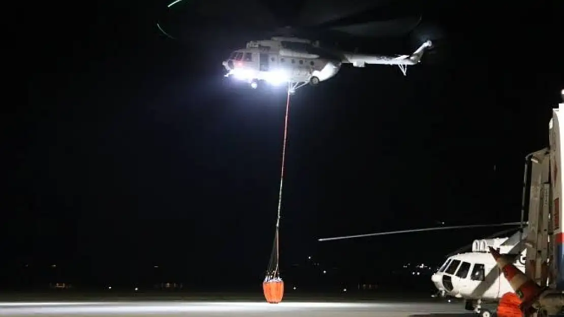 Milas’ta Başlayan Yangın İçin, Gece Görüşlü Helikopterler Devreye Girdi