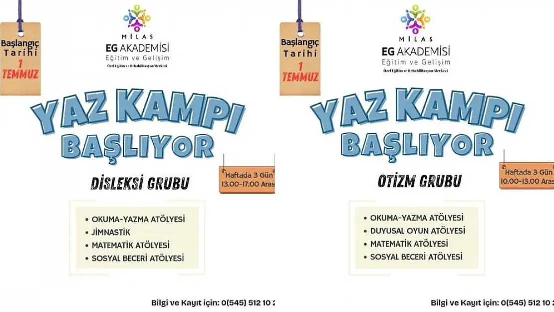 Milas'ta EG Akademisi'nden Yaz Kampları Başlıyor