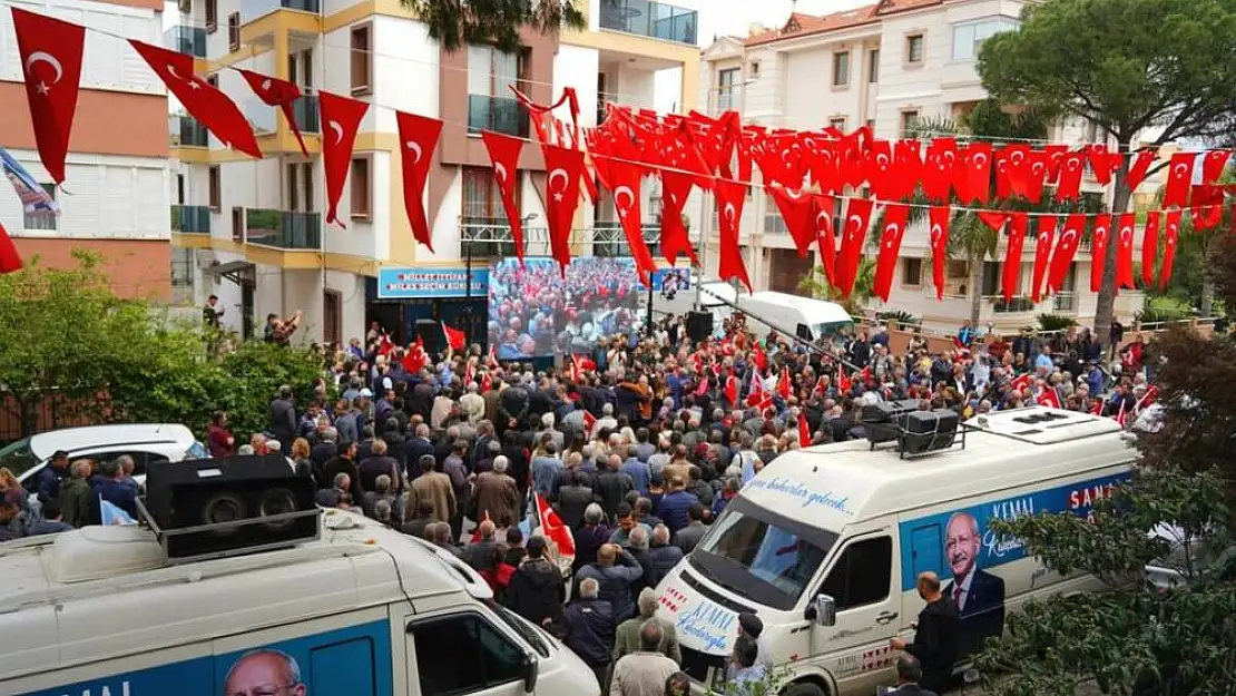 Milas’ta Kemal Kılıçdaroğlu’nun seçim bürosu açıldı