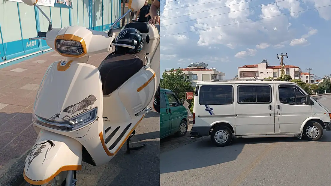 Milas'ta Motosikletle Minibüs Çarpıştı: 1 Yaralı