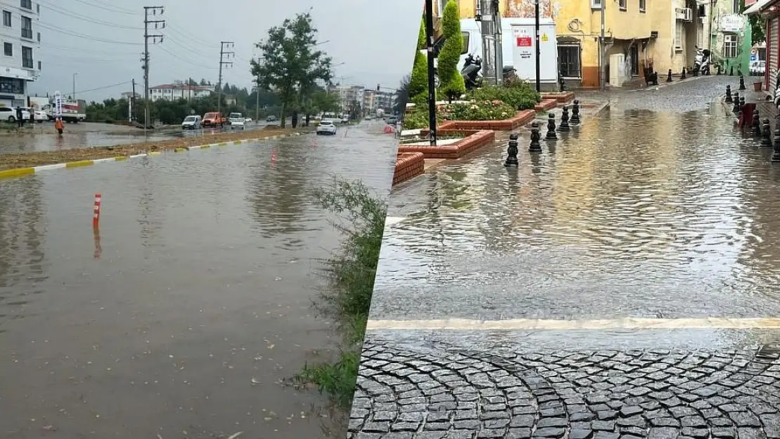 Milas’ta sağanak etkisini gösterdi