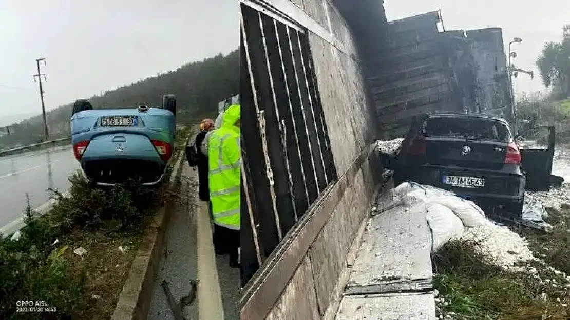 Milas’ta Yağış ve Dikkatsizlik Kazalarıda Beraberinde Getirdi