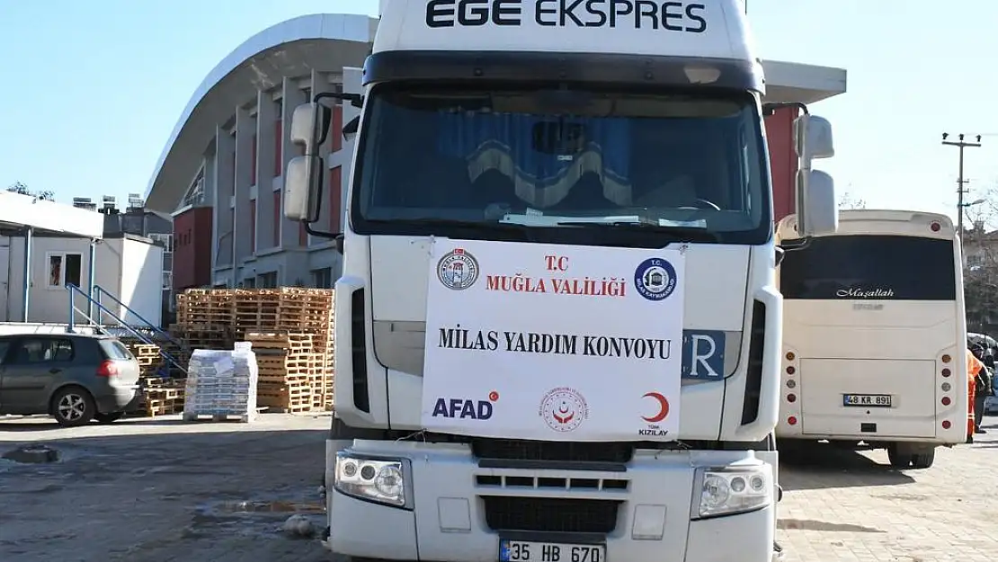 Muğla'dan Deprem Bölgesine 145 Yardım Tırı Gönderildi