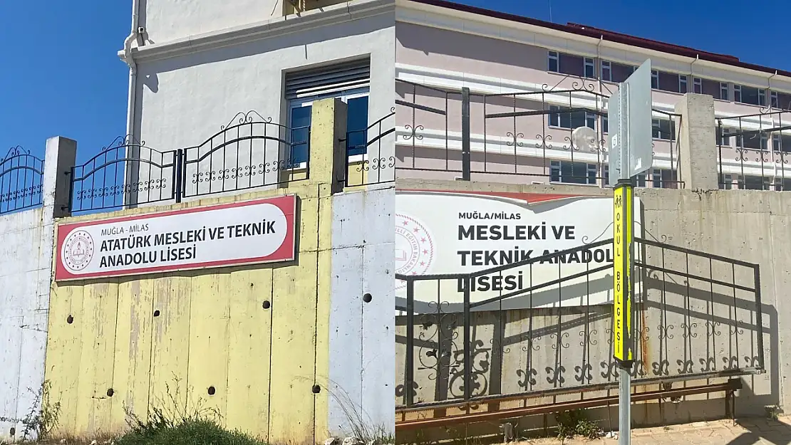 Milas Mesleki ve Teknik Anadolu Lisesi Çatısının Uçma Tehlikesine Karşı Okul Tatil Edildi....