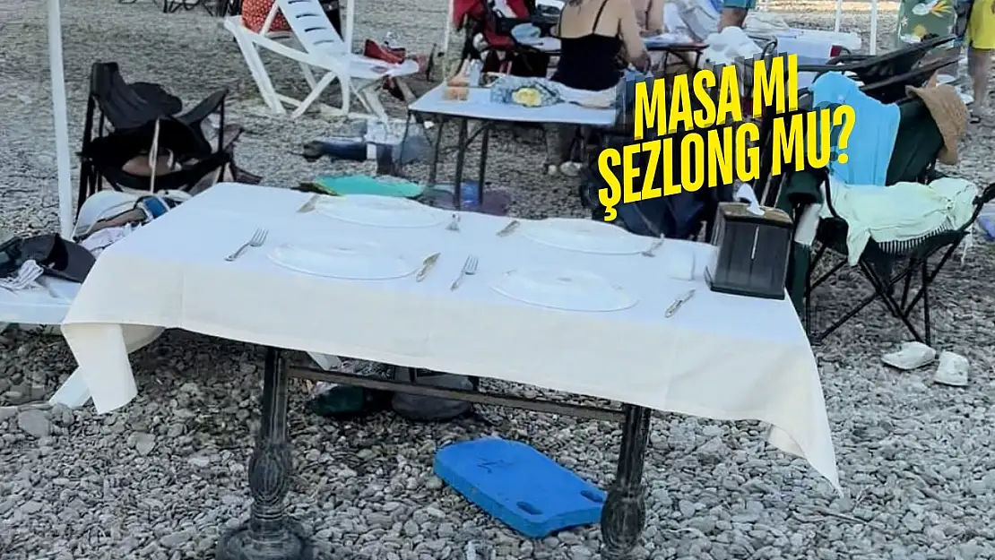 Ören Sahili'nde Masa Krizi: Vatandaş Denizdeyken Şezlonglar Toplanıyor!