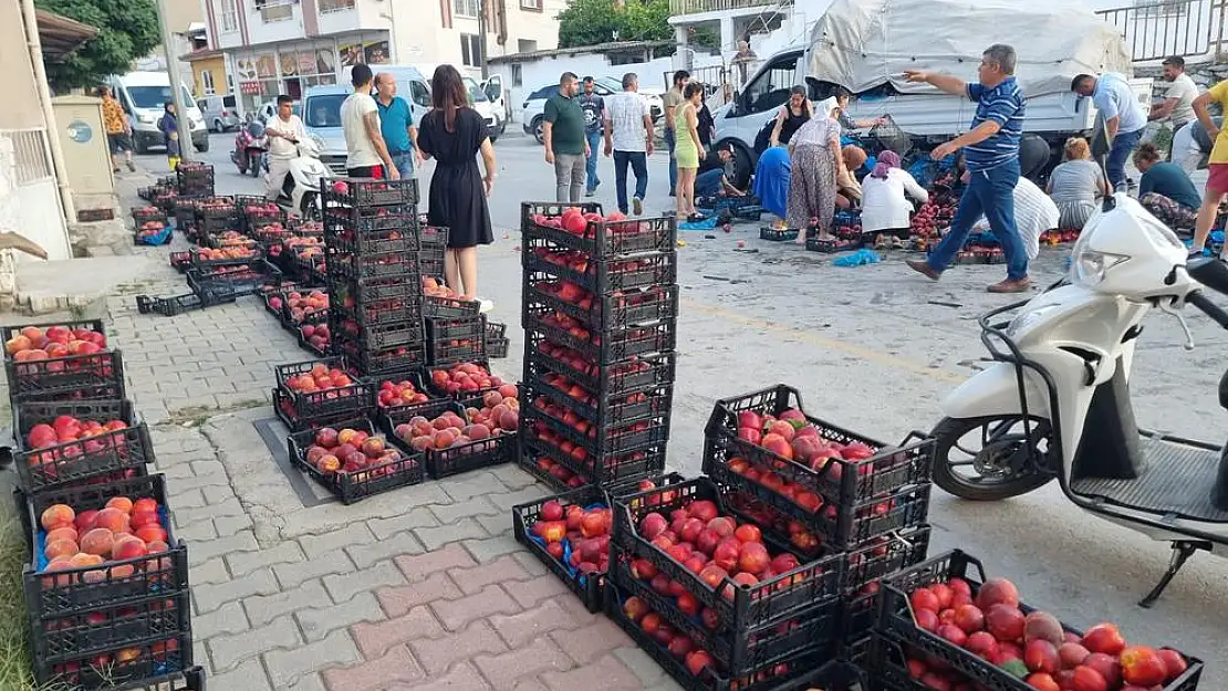 Şeftaliler yola döküldü, Milas halkı yardım etmek için seferber oldu