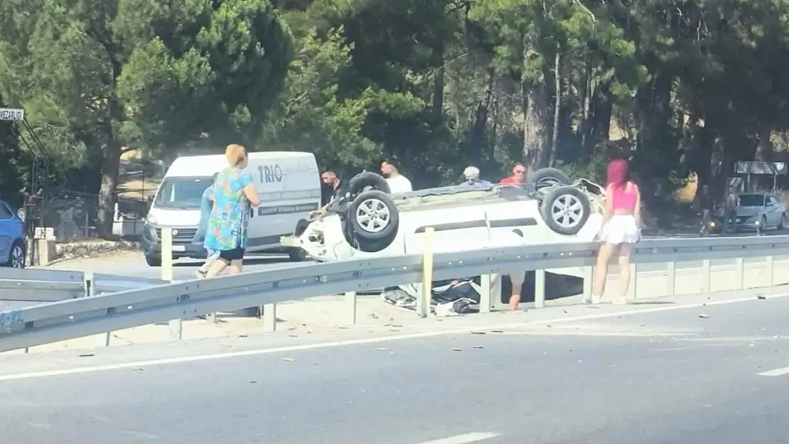 Seyir Halindeyken Takla Attı: Milas Yatağan Karayolunda Korkutan Kaza