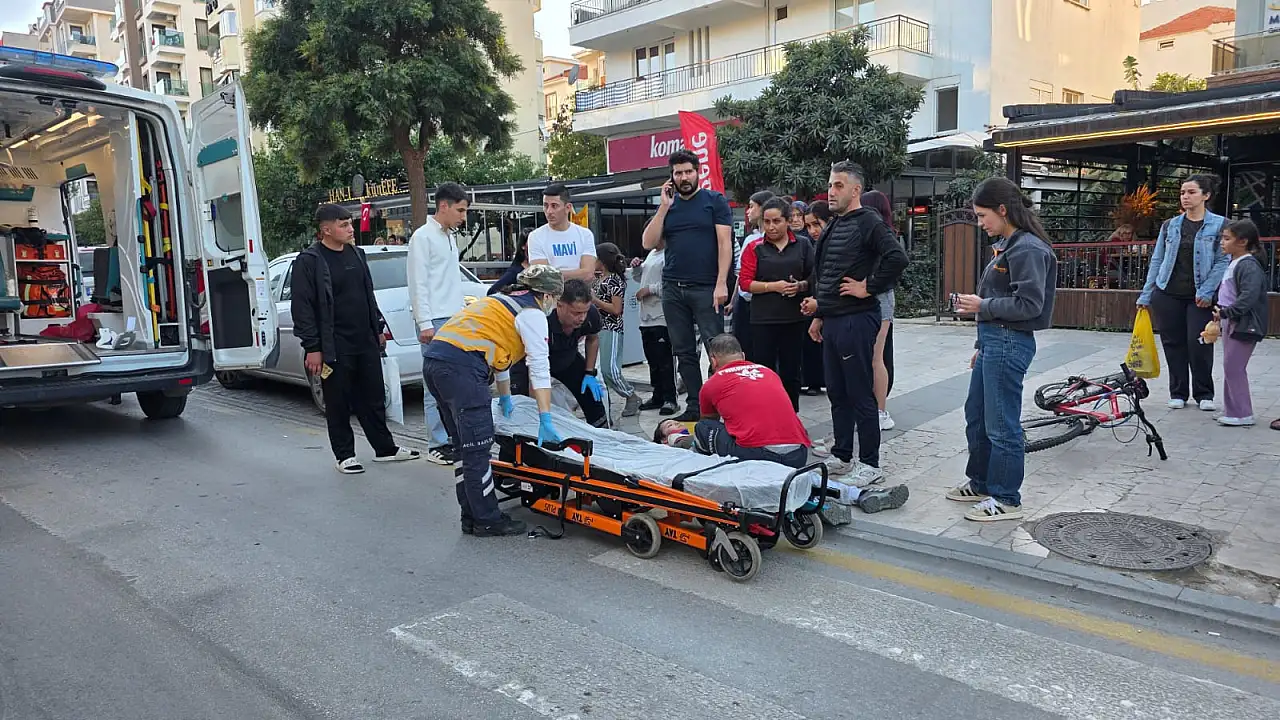 Milas'ta Motosikletin Çarptığı Bisikletli Çocuk Yaralandı