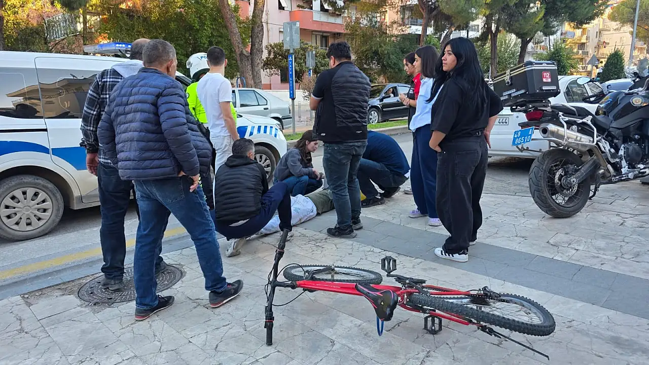 Milas'ta Motosikletin Çarptığı Bisikletli Çocuk Yaralandı