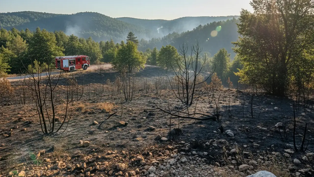 Milas'ta korkutan yangın: Zeytinlik ağaçları kül oldu