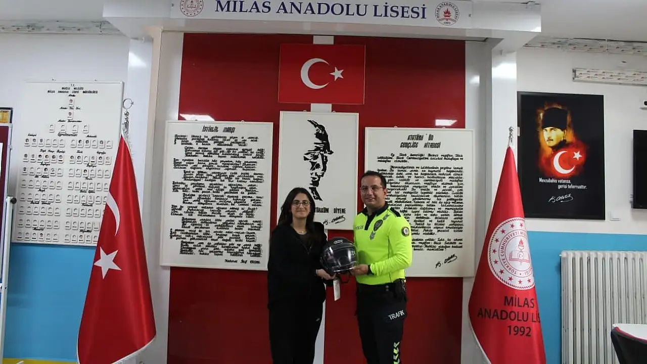 Milas'ta Trafik Şube Ekiplerinden Gençlere Hayat Kurtaran Eğitim