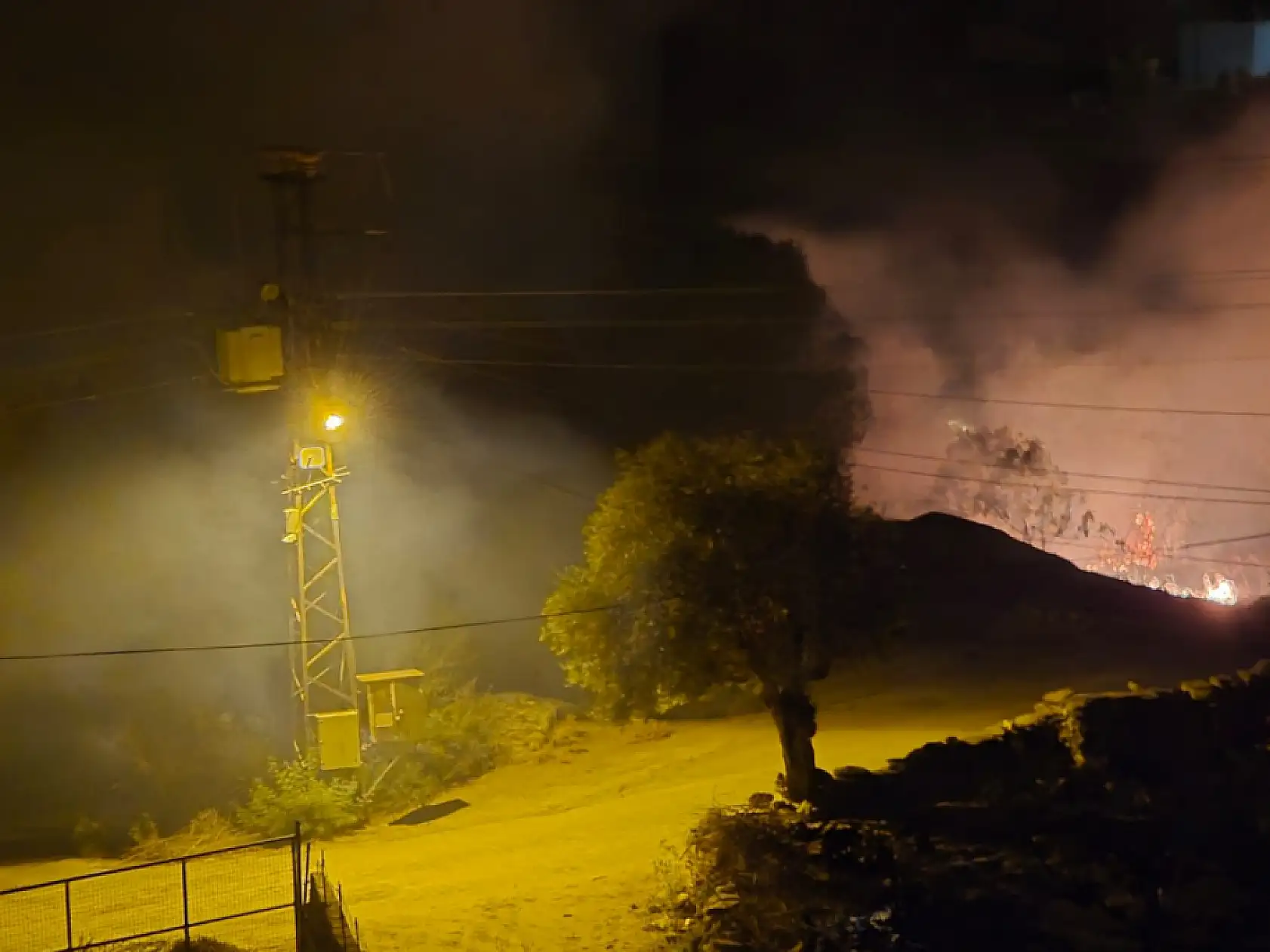 Çomakdağ'da rüzgarın etkisiyle yayılan yangın paniğe yol açtı
