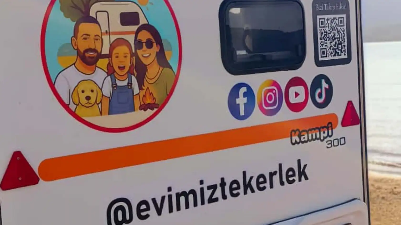 Milas'ta ilham veren bir hikâye: Şehir hayatından sıkılan aile karavanla yaşamaya başladı