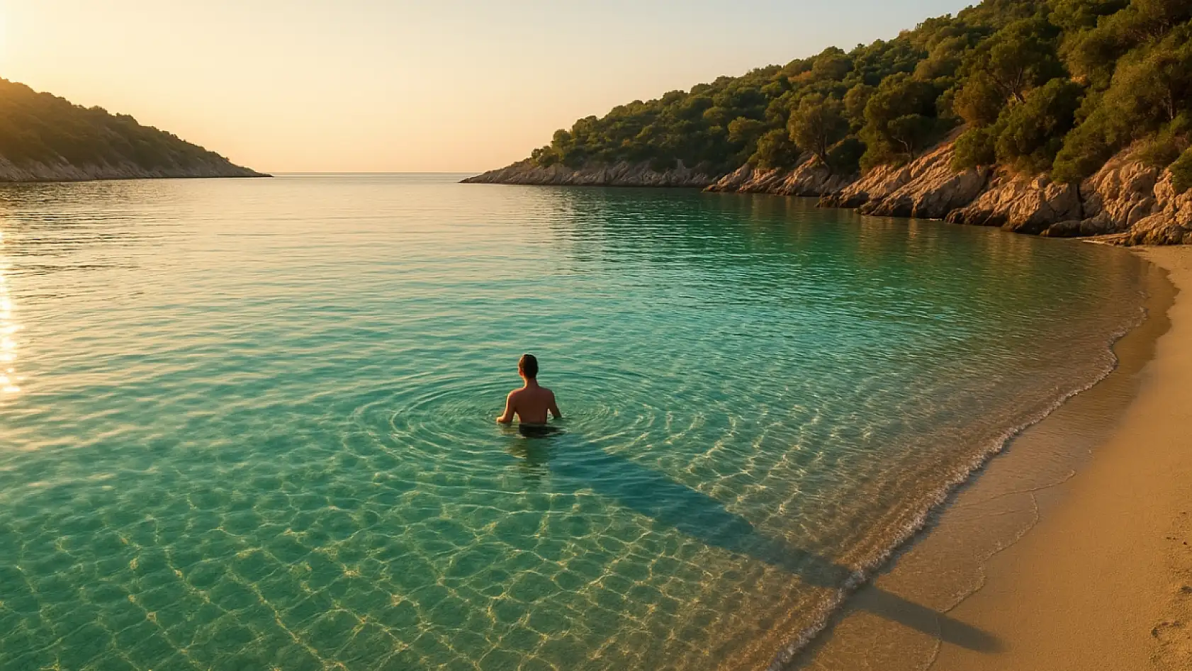 Milas'ta sadece yerel halkın bildiği gizli plaj keşfedildi