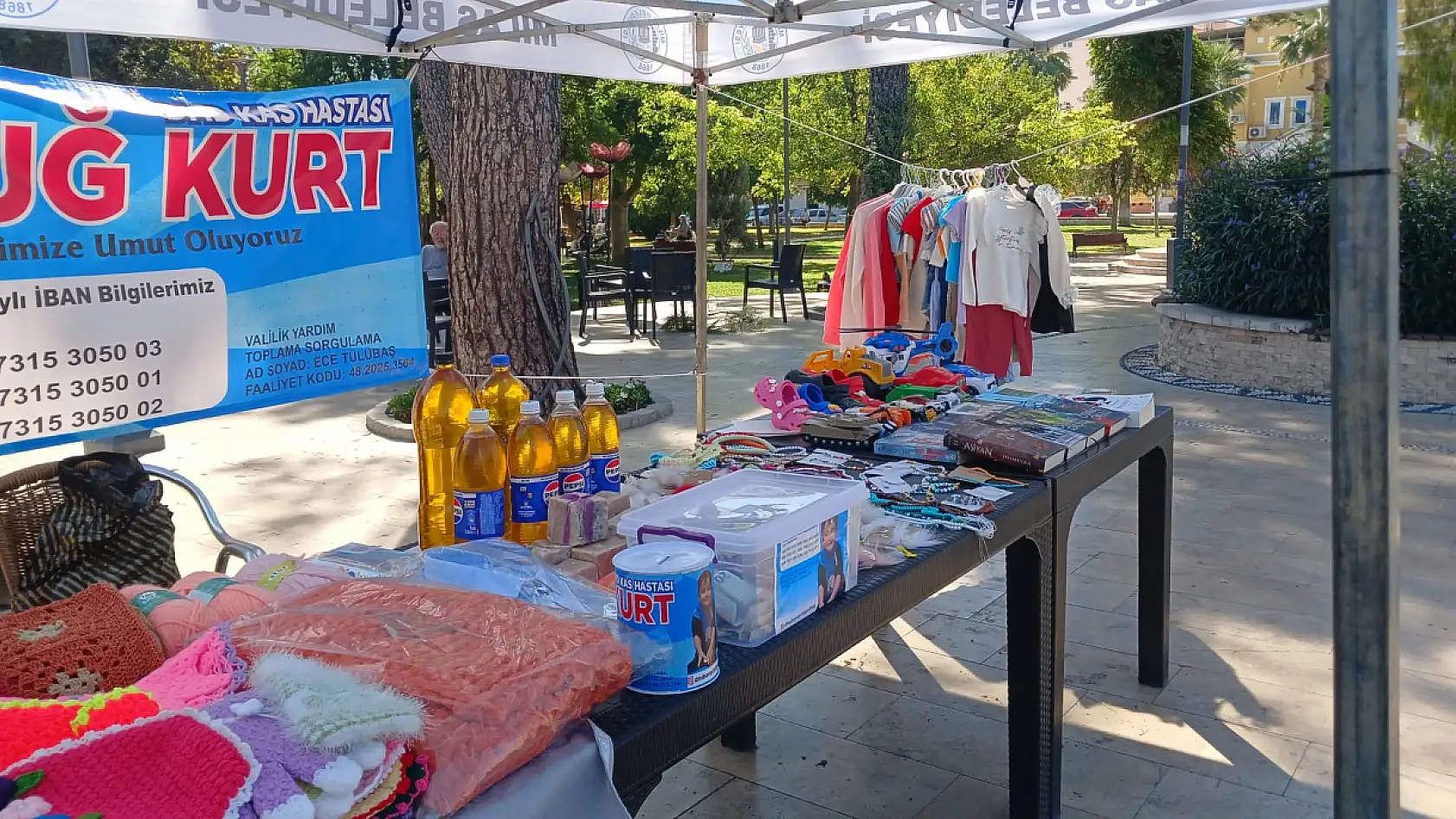 Milas Şehir Parkı'nda Göktuğ için dayanışma kermesi bugün de sürüyor