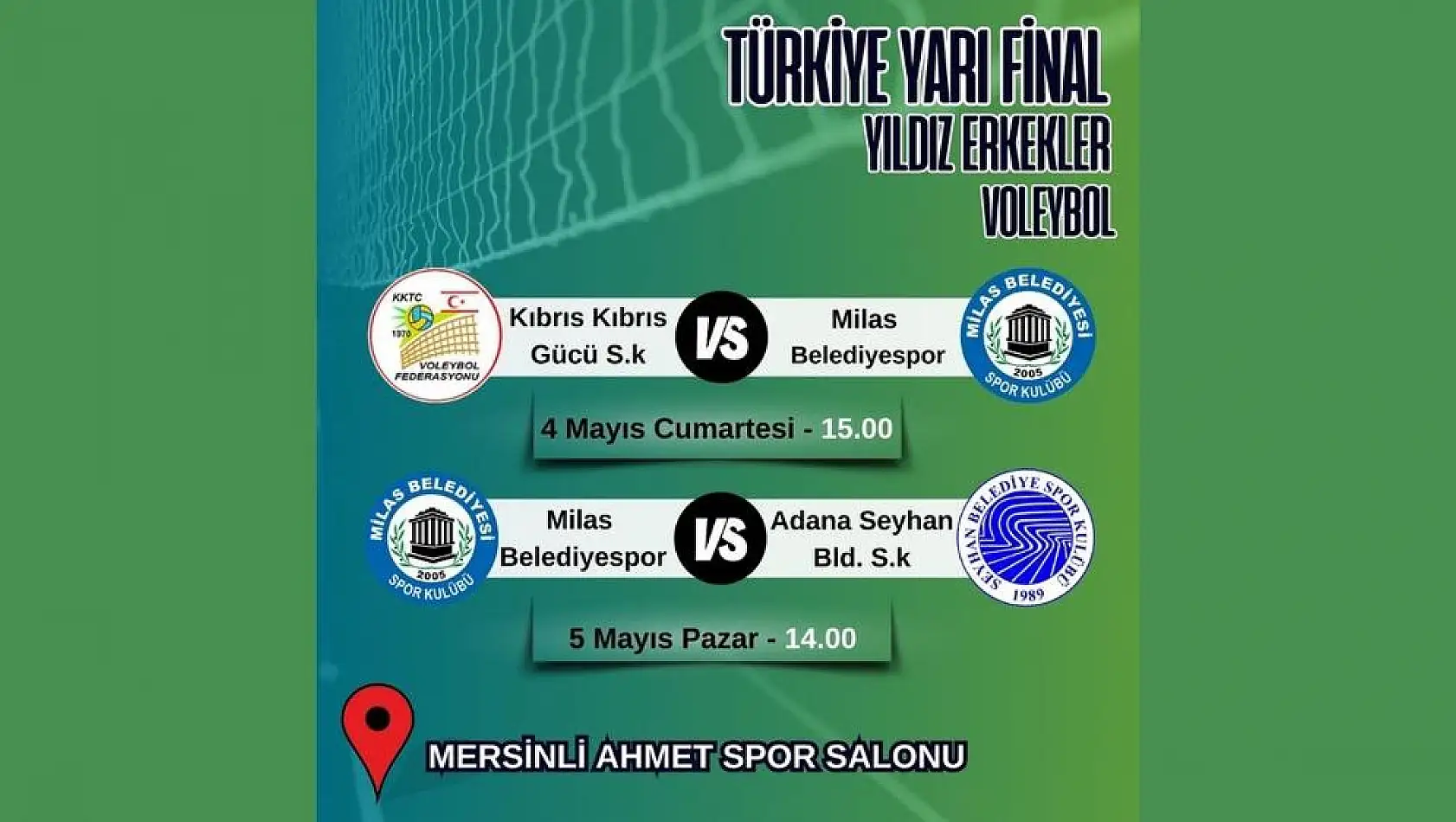 Milas Belediyespor Yıldız Erkekler Voleybol Takımı, Mersin’de Yarı Final Peşinde