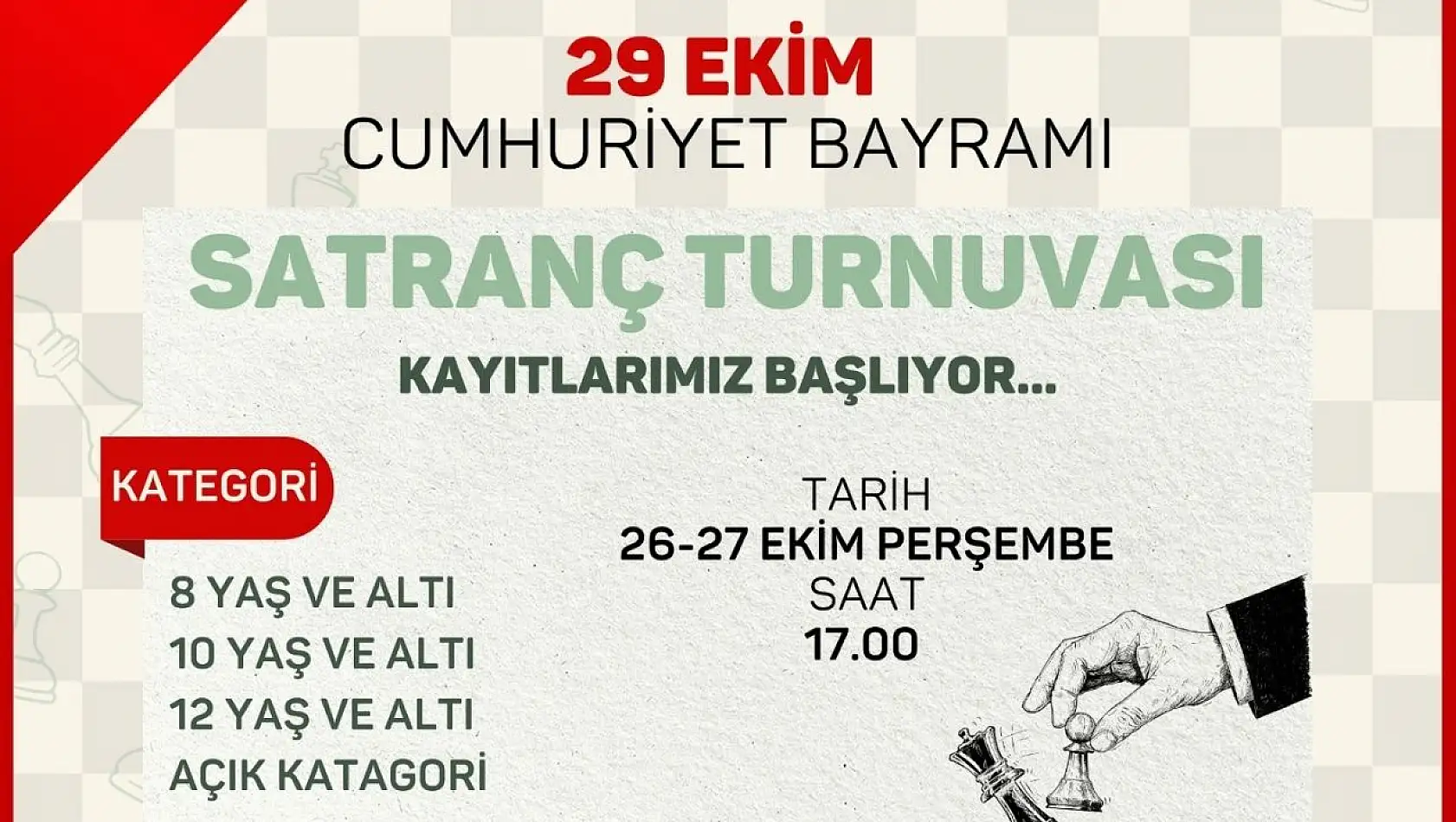 Milas'ta Cumhuriyet Coşkusu: 29 Ekim Satranç Turnuvası Başlıyor!