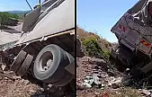 Milas Boğaziçi'nde Kamyon Uçuruma Yuvarlandı: 2 Yaralı