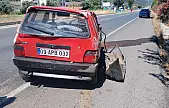 Milas-Söke Karayolunda Otomobil Bariyere Çarptı: Sürücü Yaralandı